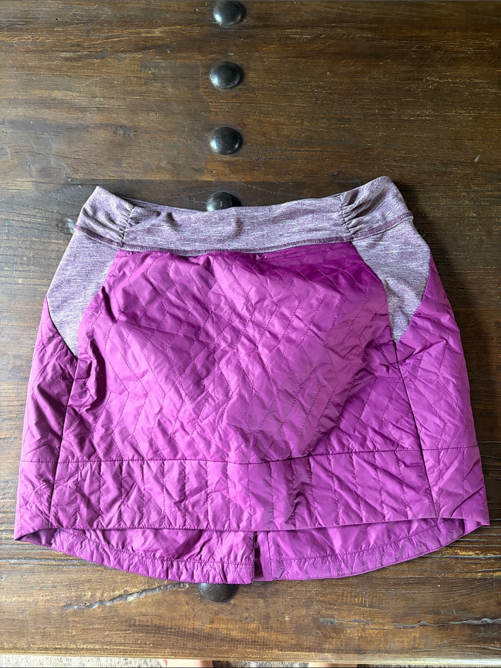 Mountain Hardwear Quilted Magenta Skirt with Heathered Waistband